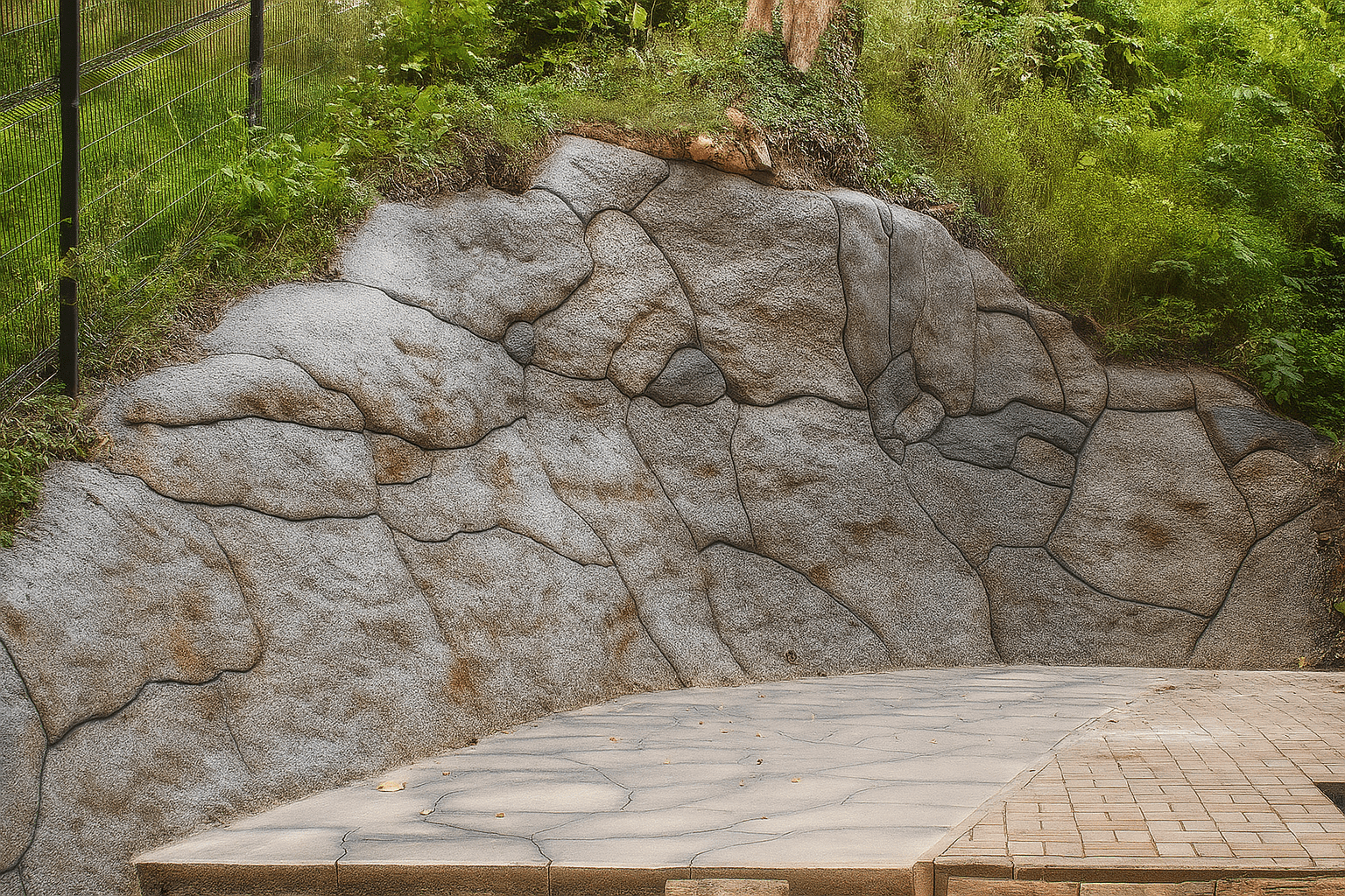 mur oporowy, ozdoby ogrodowe, wykończenie ogrodu